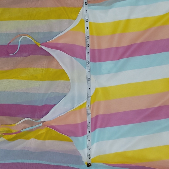 💕❌️SOLD❌️NWT Beautiful Flowy Rainbow Maxi Dress - Size L💕 - Picture 11 of 12